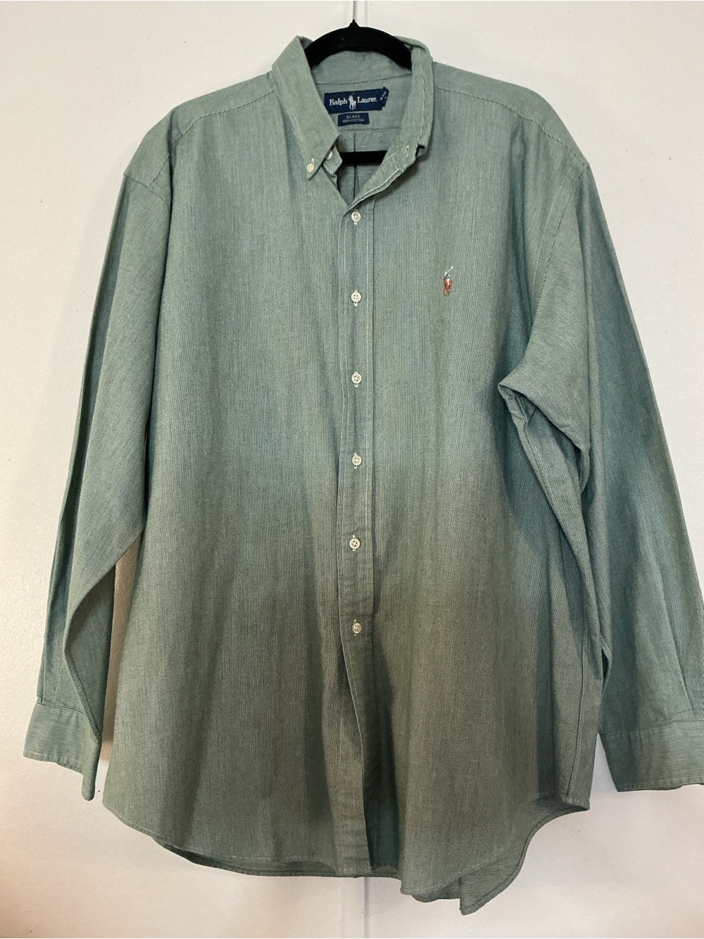 Ralph Lauren Light Green Button-Down Dress Shirt